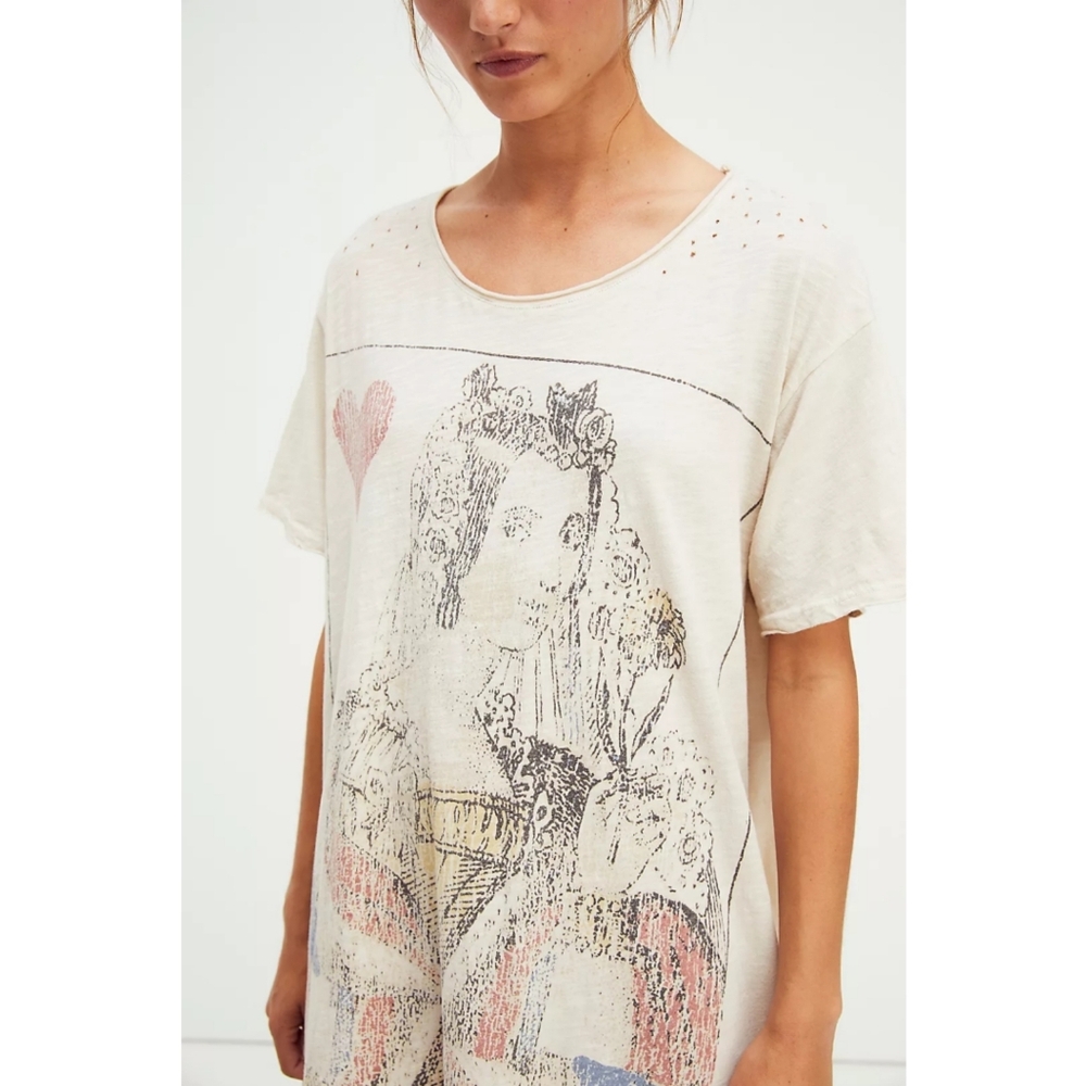 🆕️ Magnolia Pearl Queen Of Hearts Tee Dress One Size Hobo Chic Love Gypsy Boho - Picture 5 of 11